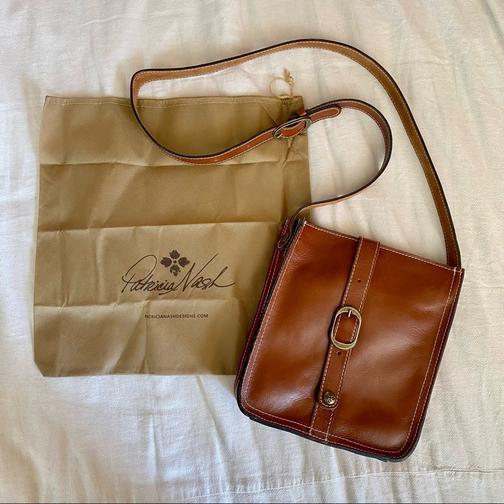 Patricia Nash Brown Leather Venezia Pouch